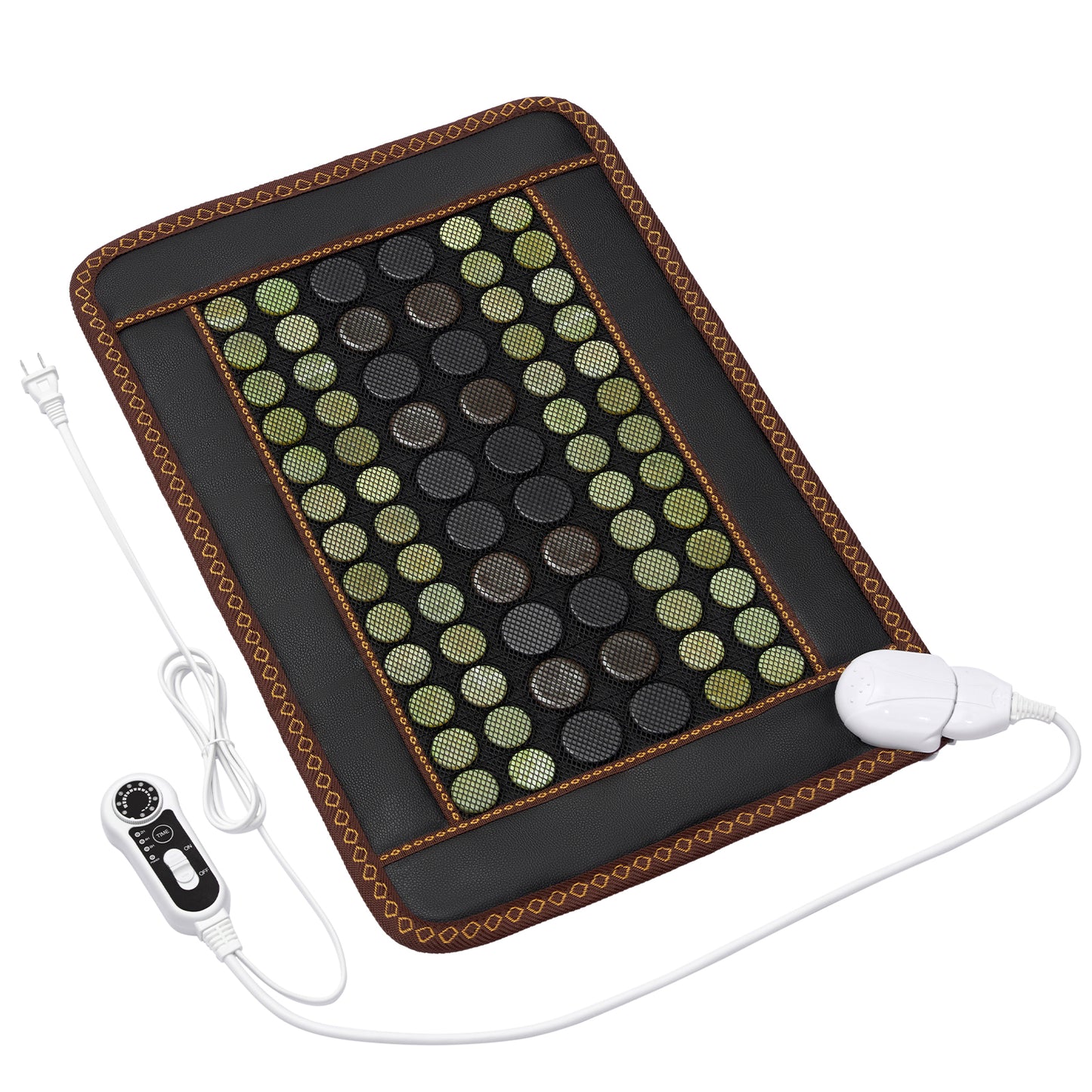 Far Infrared Heating Pad, Natural Jade and 2 Different Tourmaline Heating Pad, Electric Heating Pads for Back Neck Shoulders and Abdomen, Auto Shut Off Function (23.6" X 15.7")