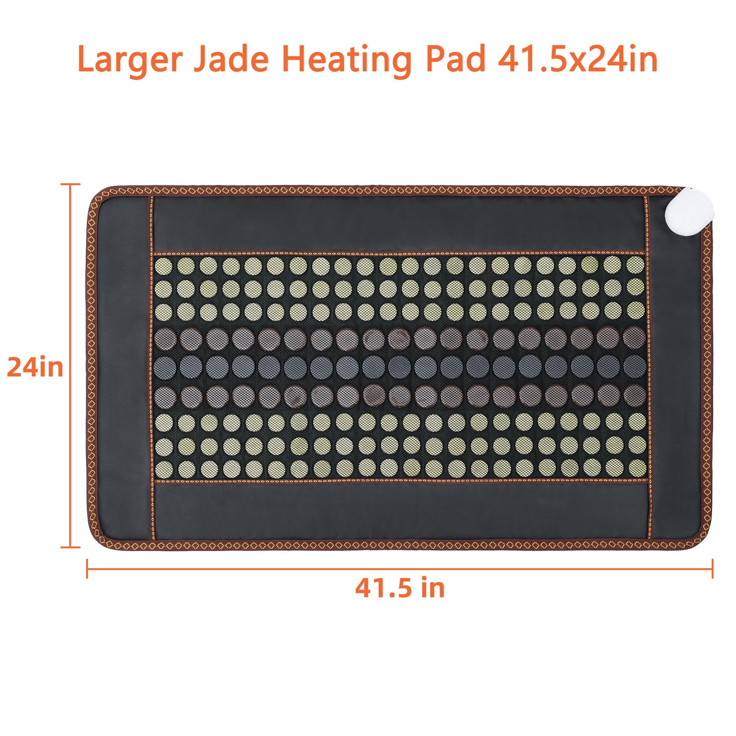 Far Infrared Heating Pad, Natural Jade and 2 Different Tourmaline Large Heating Pad, Electric Heating Pads for Back Neck Shoulders Abdomen, Auto Shut Off Function (41.5" X 24")