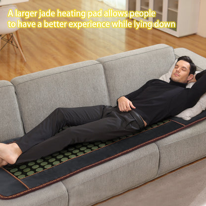 Far Infrared Heating Pad, Natural Jade and 2 Different Tourmaline Large Heating Pad, Electric Heating Pads for Back Neck Shoulders Abdomen, Auto Shut Off Function (72" X 24")